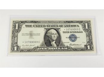 1957  Extra Fine Silver Certificate $1 Blue Seal STAR Note