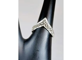 Sterling Silver Ring Crown Shape