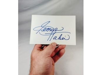 George Takaei Autographed Card
