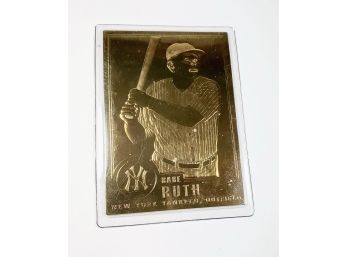 Babe Ruth 1996 Danbury Mint Sealed 22 Kt Gold Card #30. It Is Factory Sealed In Plastic