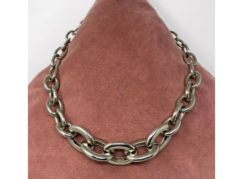 Stainless Steel Graduated Anchor Chain 24' Necklace