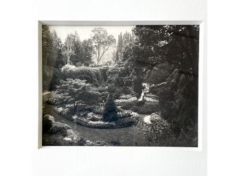 Antique SHERMAN Photograph 'Sunken Garden' Archival Frame & Matt