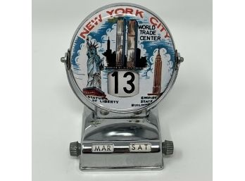 Vintage NYC New York City Keepsake Souvenir Metal Perpetual 'Flip' Desk Calendar