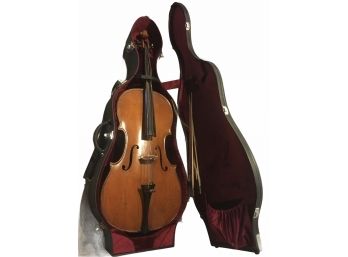 Antique Vintage French ? German ? Cello With A Quality Hard Case.
