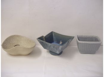 Collection Of 3  Pieces Of Mid-Century Modern MCM Art Pottery, Hull, Western Germany, Etc