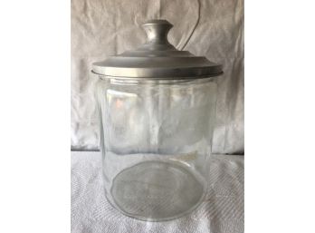 Vintage Antique Country Store Counter Top Glass Pickle Jar.