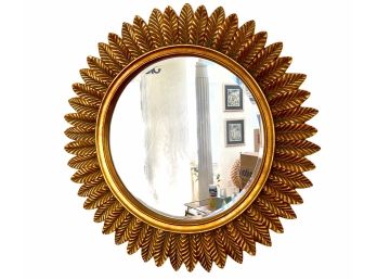 Decorative Round Leaf Mirror 32'