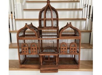 Charming Large Wooden Victorian Style Bird Cage