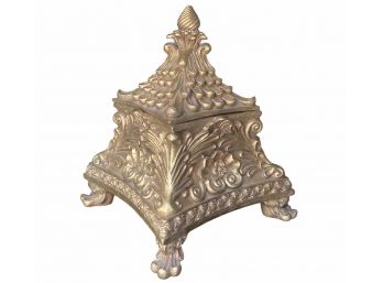 Ornate Gold Painted Carved Box