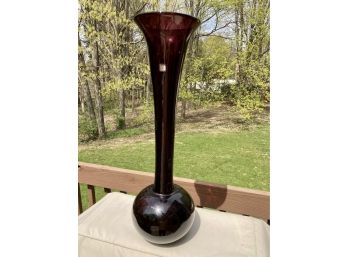 Huge 26' Blenko Glass Amethyst Vase