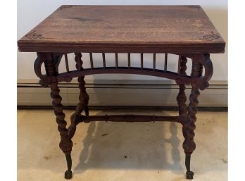 Turn Of The Century Oak Parlor Table