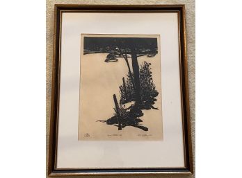 Framed Pencil Signed And Numbered Etching