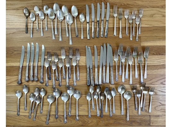 Three Partial Sets Of Silver Plated Flatware From Rogers & Bro, International Silver