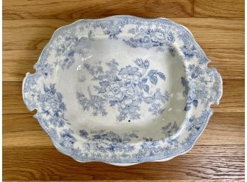 Antique Transferware Ironstone Footed Bowl