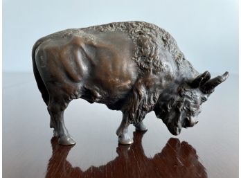Small Bronze Buffalo, Made In Austria