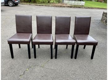 Set Of Four Parsons Style Dining Chairs