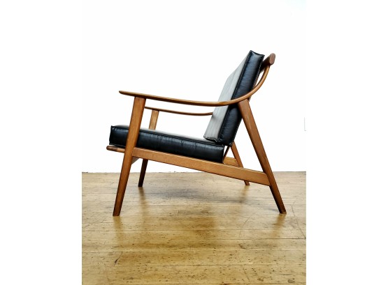 Vintage 60s Walnut Mid Century Lounge Chair