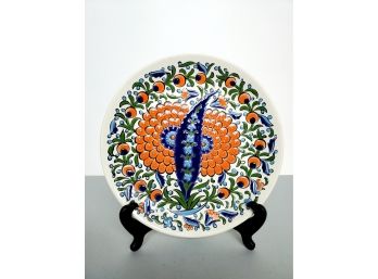 Vintage 11' Hand Painted Serving Plate By Tassoulis