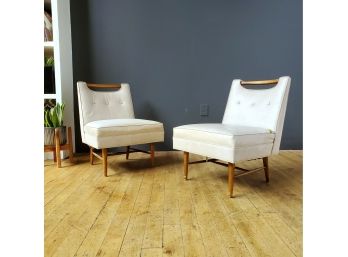 Pair Low Profile American Of Martinsville Sitting Chairs