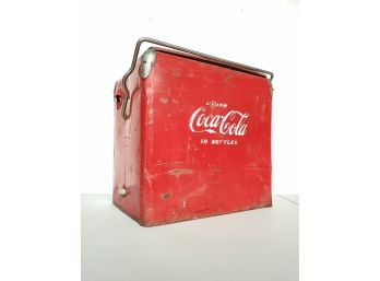 50s Tall Metal Coca Cola Cooler By Acton Mfg.