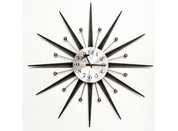 Large 24' Mid Century Stardust Clock By Welby