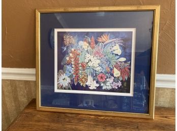 Floral Print Signed By Kathleen Grace