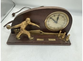 Bowling Trophy Clock From 1958