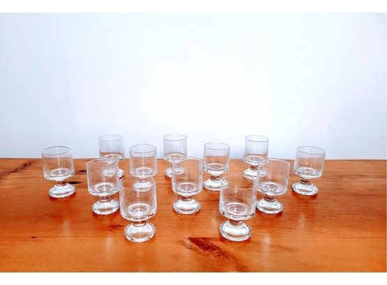 Set Of 12 Crystal Cordial Glasses