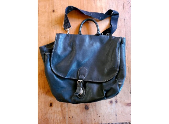 Gap Black Leather Messenger Bag