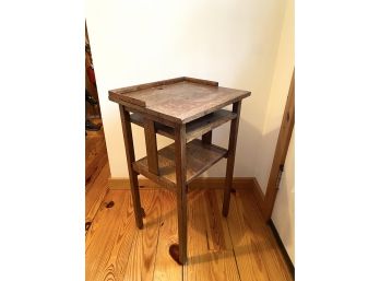 Antique - Quarter Sewn Tiger Oak Telephone Table