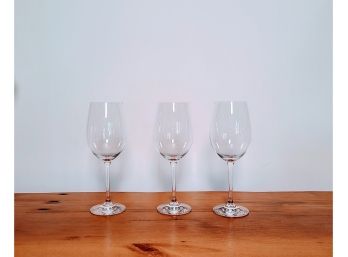 Trio Of Long Stem Wine Glasses