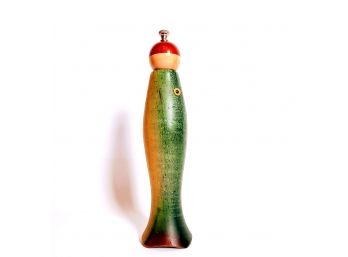 Fish And Bobber Wooden Pepper Mill