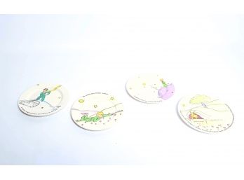Le Petit Prince- Antoine De Saint-Exupery 1996- Set Of 4 Small Display Dishes