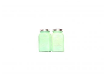 Green Glass Salt And Pepper Shaker