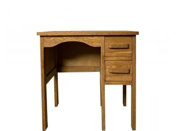 Primitive -Child Size 2 Drawer Pine Desk
