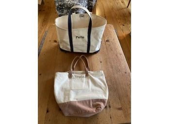 LL Bean And Other Canvas Bag - LL Bean Monogrammed 'Pete'