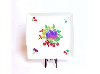Beautiful Square Platter With Floral Pattern
