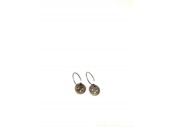 Sterling Silver Button Earrings .10 Troy Ounce