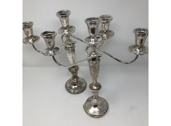 Weighted Sterling Candelabras - Need TLC
