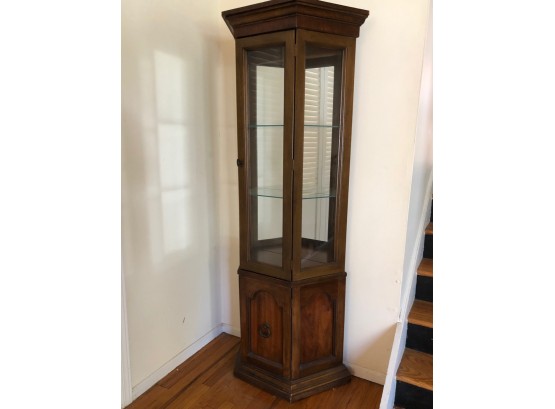 Display Cabinet With Glass Shelves & Storage - 24'L X 12'D X 69'H
