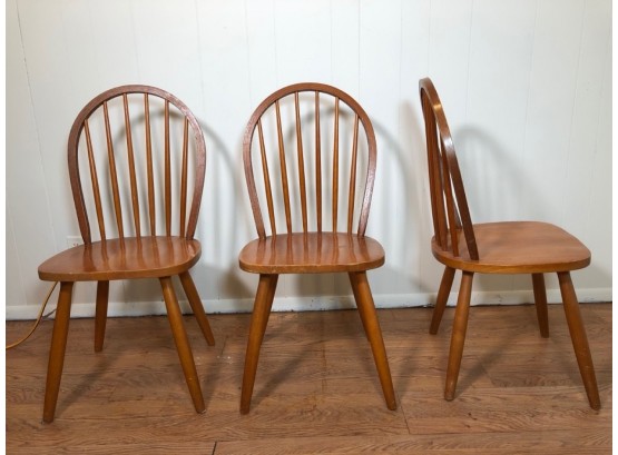 Set Of Three Windsor Chairs - Cherry Stain