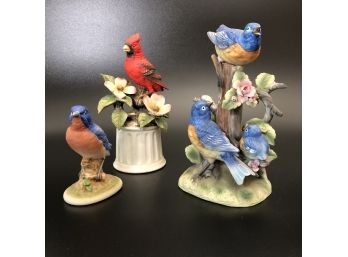For Bird Lovers - Figurines By Andrea Sadek, Lefton China & Royal Crown