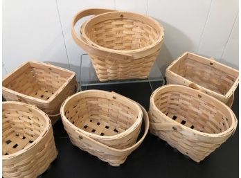 6 PC Lot Of New Shaker Handled Baskets