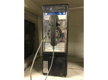 Vintage Pay Phone!  LOT A  21'H X 7.5'W X 6'D  HEAVY