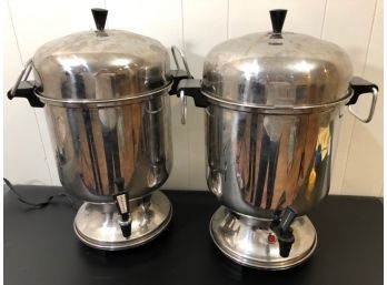 Two Stainless Steel Coffee Urns - Farberware Millennium Plus