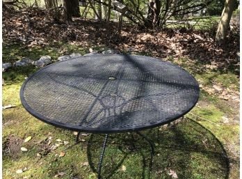 48' Round Metal Garden Table - Sturdy, Good Used Condition