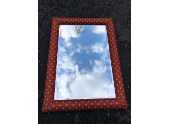 Large Mirror With Fabric Padded Frame Edge  43'H X 31'W
