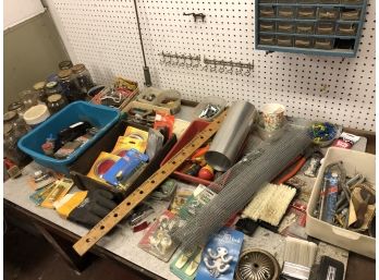HUGE TOOL LOT - Workbench Table Top Tools & Accessories - Entire Bench Top - Two Crates Full PLUS (LOT B)