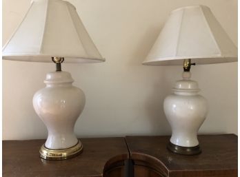 Pair Of Similar Ginger Jar Table Lamps 28'H