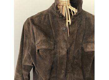 Vintage Men's Claiborne Brown Suede Short Jacket  XXL - Fully Lined
